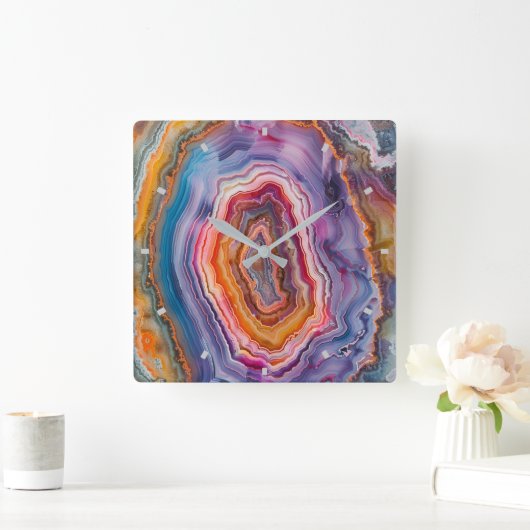 3 D Agaat wandklok (Huis)