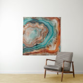 3 D Agate Art Tapestry Wandkleed (In Situ (horizontaal))