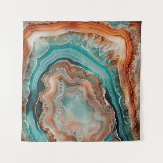 3 D Agate Art Tapestry Wandkleed (Voorkant)
