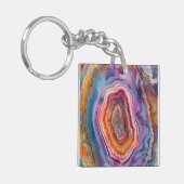 3 D Agate Sleutelhanger (Voorkant Links)