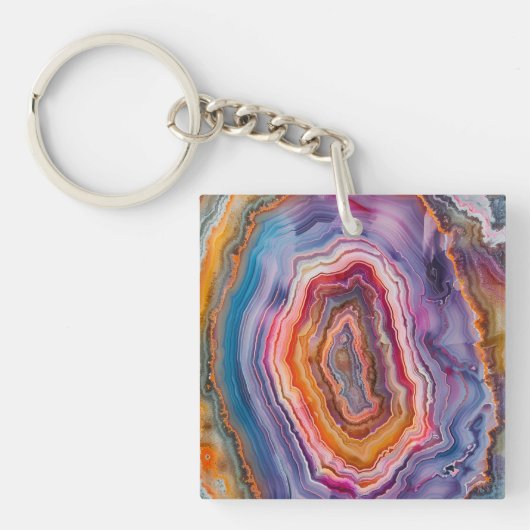 3 D Agate Sleutelhanger (Voorkant)