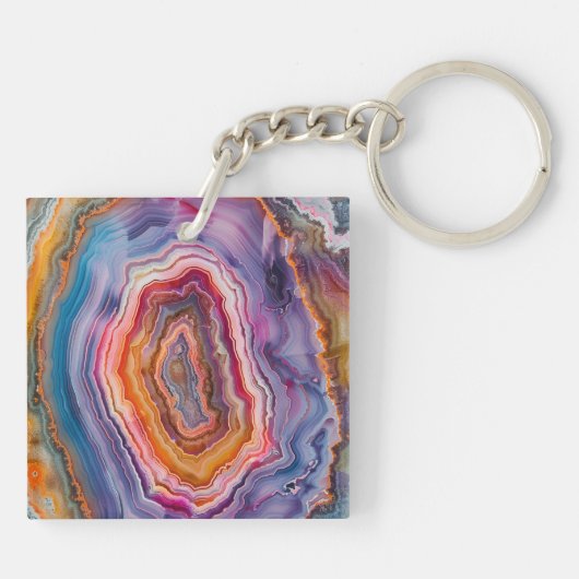 3 D Agate Sleutelhanger (Achterkant)