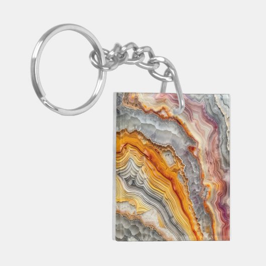 3 D Agate Sleutelhanger (Voorkant Links)