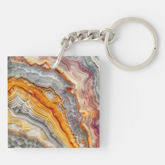 3 D Agate Sleutelhanger (Achterkant)
