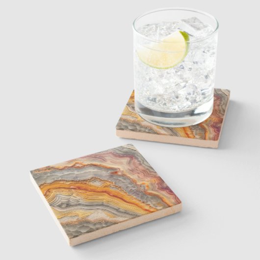 3 D Agate Stone Onderzetter (Zijkant)