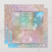 3-D Blue Pink Ombre Tiffany Pastel Crystals Green Kaart (Voorkant / Achterkant)