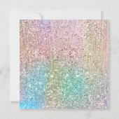 3-D Blue Pink Ombre Tiffany Pastel Crystals Green Kaart (Achterkant)