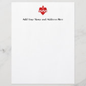 "3-D" Geheilig hart van Jezus Briefhoofd (Voorkant)