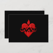 "3-D" Geheilig hart van Jezus RSVP Kaartje (Voorkant / Achterkant)