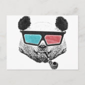 3-D glazen panda Briefkaart (Voorkant)