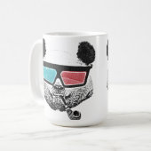 3-D glazen panda Koffiemok (Voorkant links)