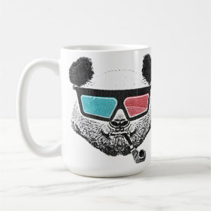 3-D glazen panda Koffiemok