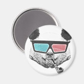 3-D glazen panda Magneet (Voorkant / Achterkant)