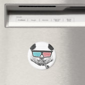 3-D glazen panda Magneet (Insitu (Vaatwasser))