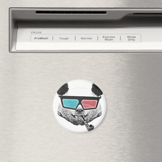 3-D glazen panda Magneet (Insitu (Vaatwasser))