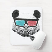  3-D glazen panda Muismat (Met muis)