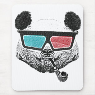  3-D glazen panda Muismat