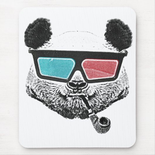  3-D glazen panda Muismat (Voorkant)