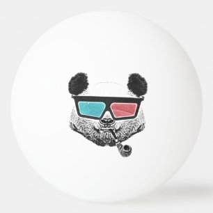 3-D glazen panda Pingpongbal