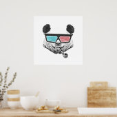 3-D glazen panda Poster (Keuken)