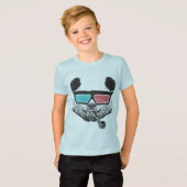  3-D glazen panda T-shirt (Voorkant volledig)