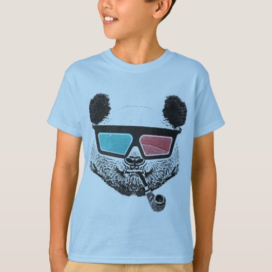 3-D glazen panda T-shirt (Voorkant)