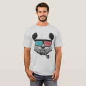  3-D glazen panda T-shirt (Voorkant volledig)