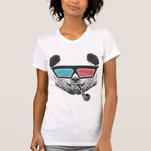  3-D glazen panda T-shirt (Voorkant)