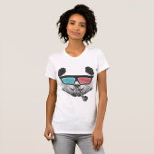 3-D glazen panda T-shirt (Voorkant volledig)