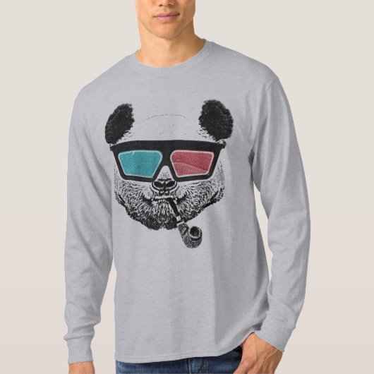  3-D glazen panda T-shirt (Voorkant)
