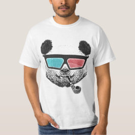 3-D glazen panda T-shirt