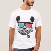  3-D glazen panda T-shirt (Voorkant)