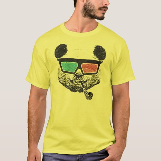 3-D glazen panda T-shirt (Voorkant)