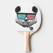  3-D glazen panda Tafeltennisbatje (Voorkant)