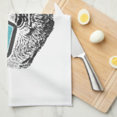  3-D glazen panda Theedoek (Quarter Fold)