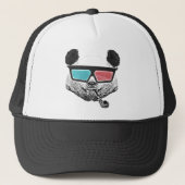  3-D glazen panda Trucker Pet (Voorkant)