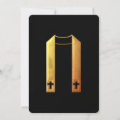 "3-D" Golden Liturgical Stole Invitation Kaart (Voorkant)