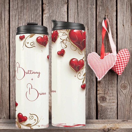 3-D Harten Gepersonaliseerde Thermische Tumbler Thermosbeker