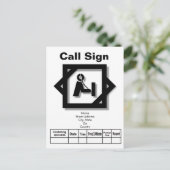 3-D het Pictogram QSL- kaartPas het aan! Briefkaart (Staand voorkant)