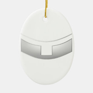 3-D Kijk Silver Priest of Minister's Collar Keramisch Ornament