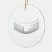 3-D Kijk Silver Priest of Minister's Collar Keramisch Ornament (Links)