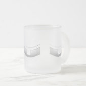 3-D Kijk Silver Priest of Minister's Collar Matglas Koffiemok (Voorkant rechts)