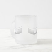 3-D Kijk Silver Priest of Minister's Collar Matglas Koffiemok (Voorkant links)