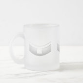 3-D Kijk Silver Priest of Minister's Collar Matglas Koffiemok (Links)