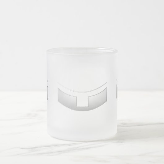 3-D Kijk Silver Priest of Minister's Collar Matglas Koffiemok (Center)