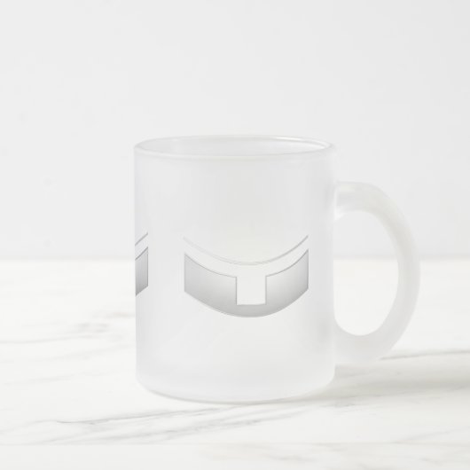 3-D Kijk Silver Priest of Minister's Collar Matglas Koffiemok (Rechts)