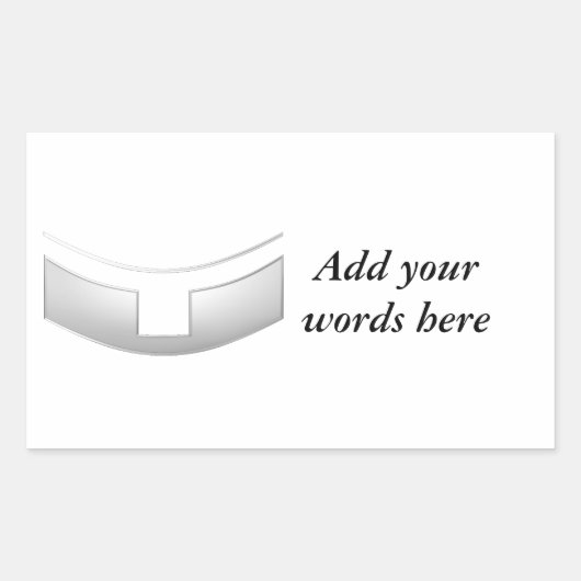 3-D Kijk Silver Priest of Minister's Collar Rechthoekige Sticker (Voorkant)