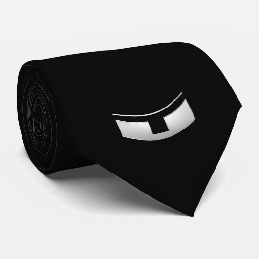 3-D Kijk Silver Priest of Minister's Collar Stropdas (Opgerold)