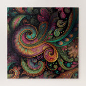 3-D look Paisley Puzzel Legpuzzel (Horizontaal)