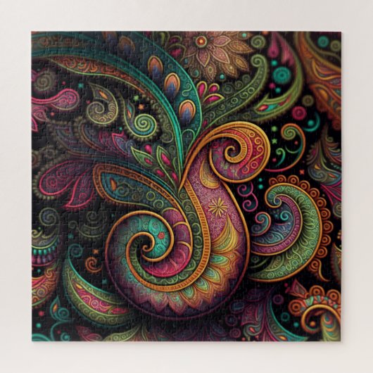 3-D look Paisley Puzzel Legpuzzel (Verticaal)